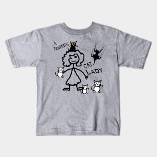 Fantastic Cat Lady Kids T-Shirt